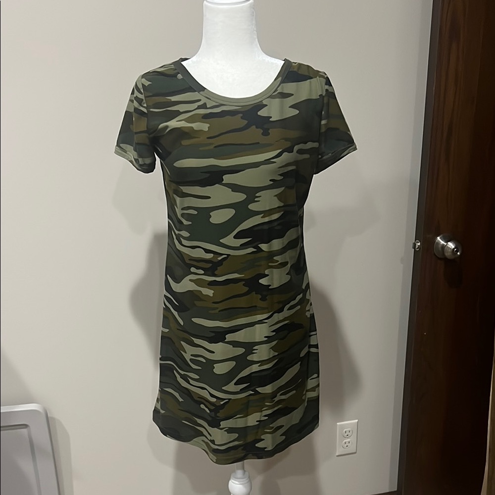 Camouflage Short Sleeve Dress